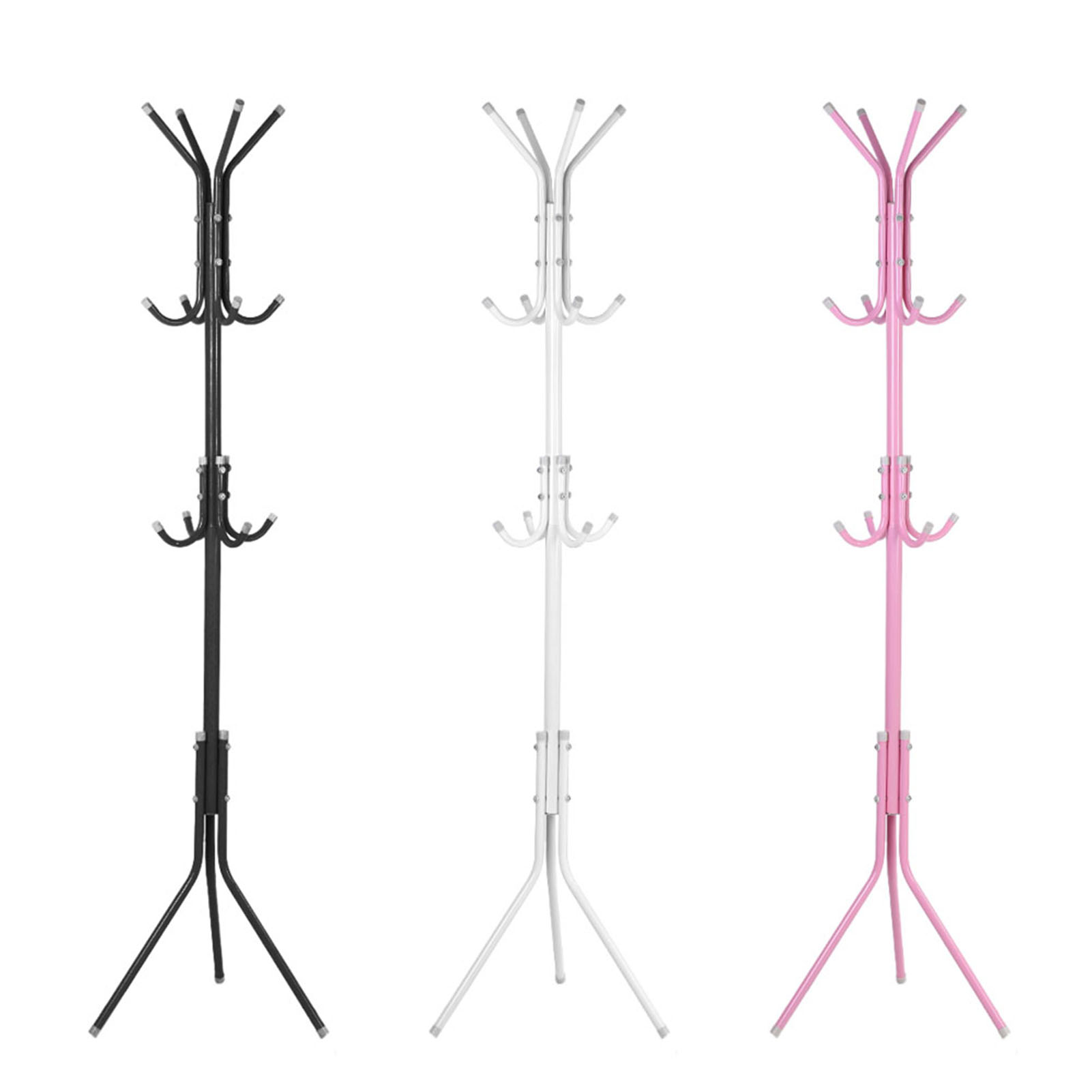 Coat Clothes Stand Multi Hook Metal Coat Hat Rack Tree Stand Clothes Bag Hanger Organizer for Home Bedroom Coat Hat Tree Stand