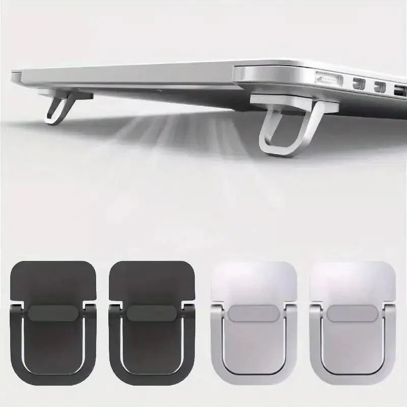 Lot de 2 supports pour ordinateur portable avec support de clavier et ascenseur |   Mini Supports portables en aluminium pour ordinateur portable pour bureau