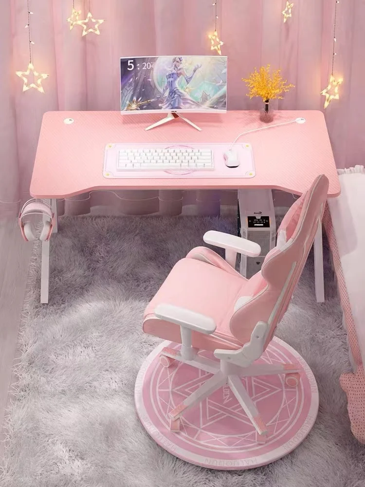 Hồng Chơi Game Bàn Làm Việc Bé Gái Bàn Học Bàn Laptop Máy Tính Bàn Ghế Sống Game Thủ Nhà Sống Để Bàn Phòng Ngủ Để Bàn Game Thủ Bàn Làm Việc