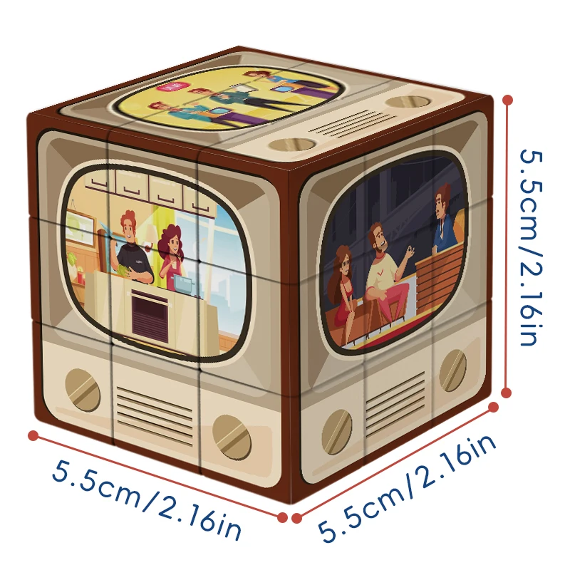 Magic Cube 3x3x3 3DUV television program stress-relieving puzzle professional smooth speed game children's toy gift