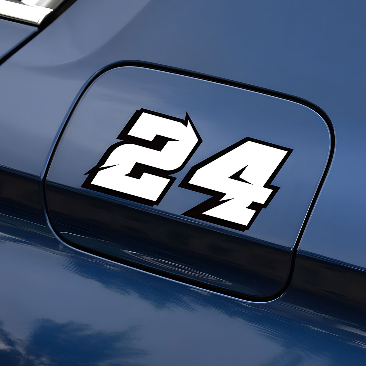 Pegatinas de números arábigos para motocicleta, calcomanías reflectantes de arcoíris para reajustar, calcomanías 3D, 2 piezas