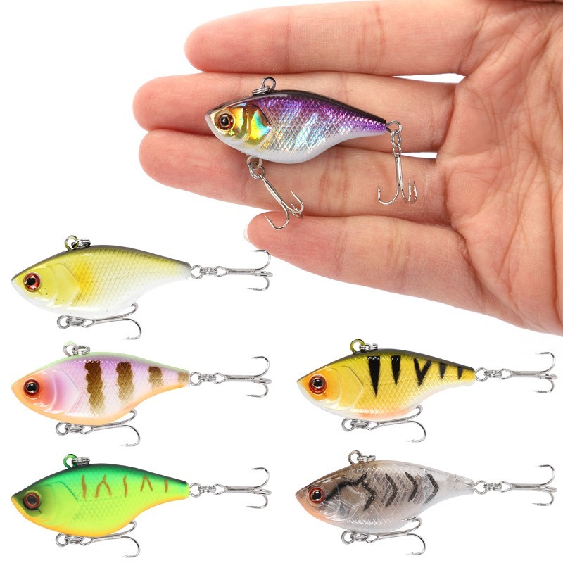1 Chiếc Cứng VIB Mồi Câu Cá Mồi Móc Câu 3 Đánh Chìm Crankbait Wobber Câu Cá 4.6G 4Cm