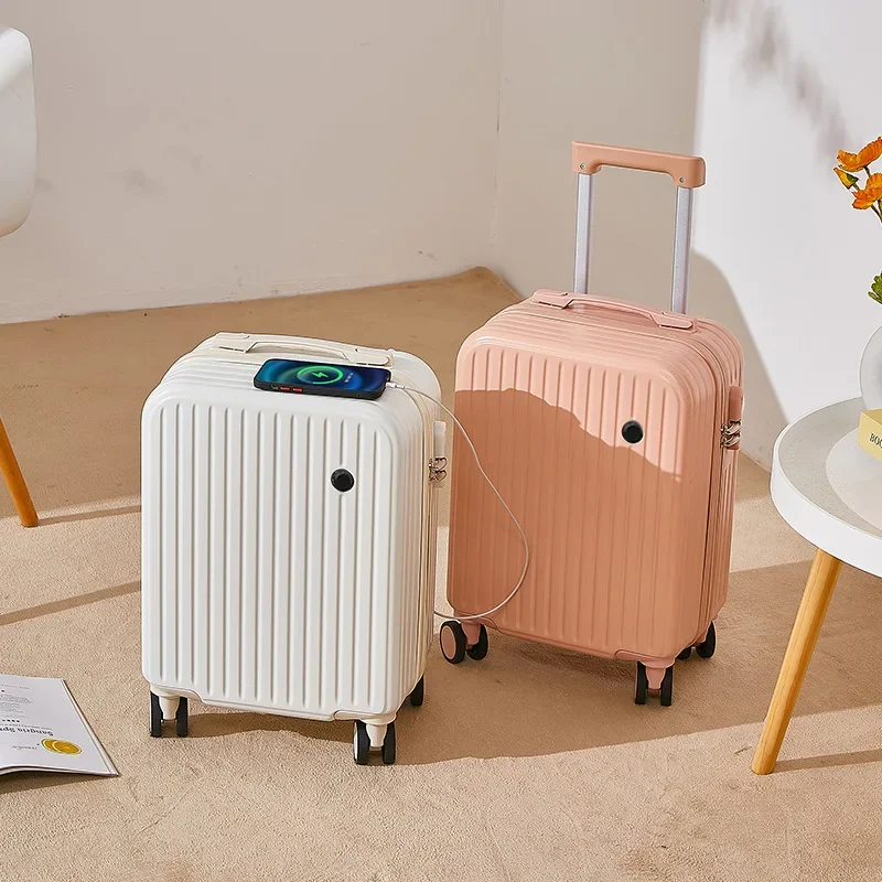 18 Zoll Reisekoffer multifunktion ale Koffer Boarding Box Student Trolley Passwort Fall Roll gepäck tasche mit Getränke halter