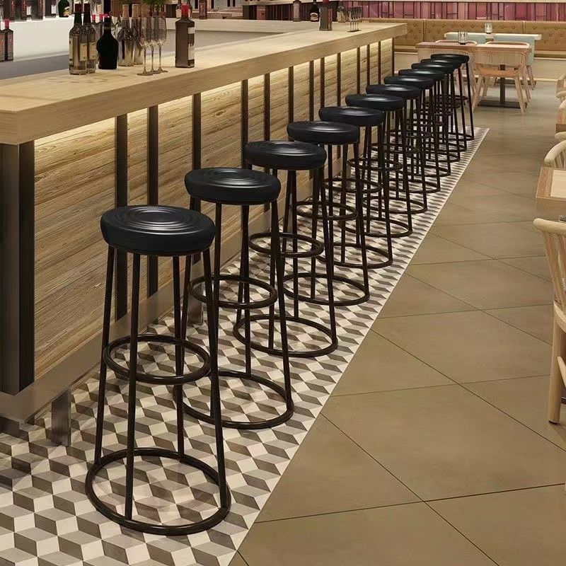 Living Room Bar Furniture Ergonomic Semi-bar Chair Restaurant Chairs Nordic Rotatable Kitchen Island Upholstered Bar Stools