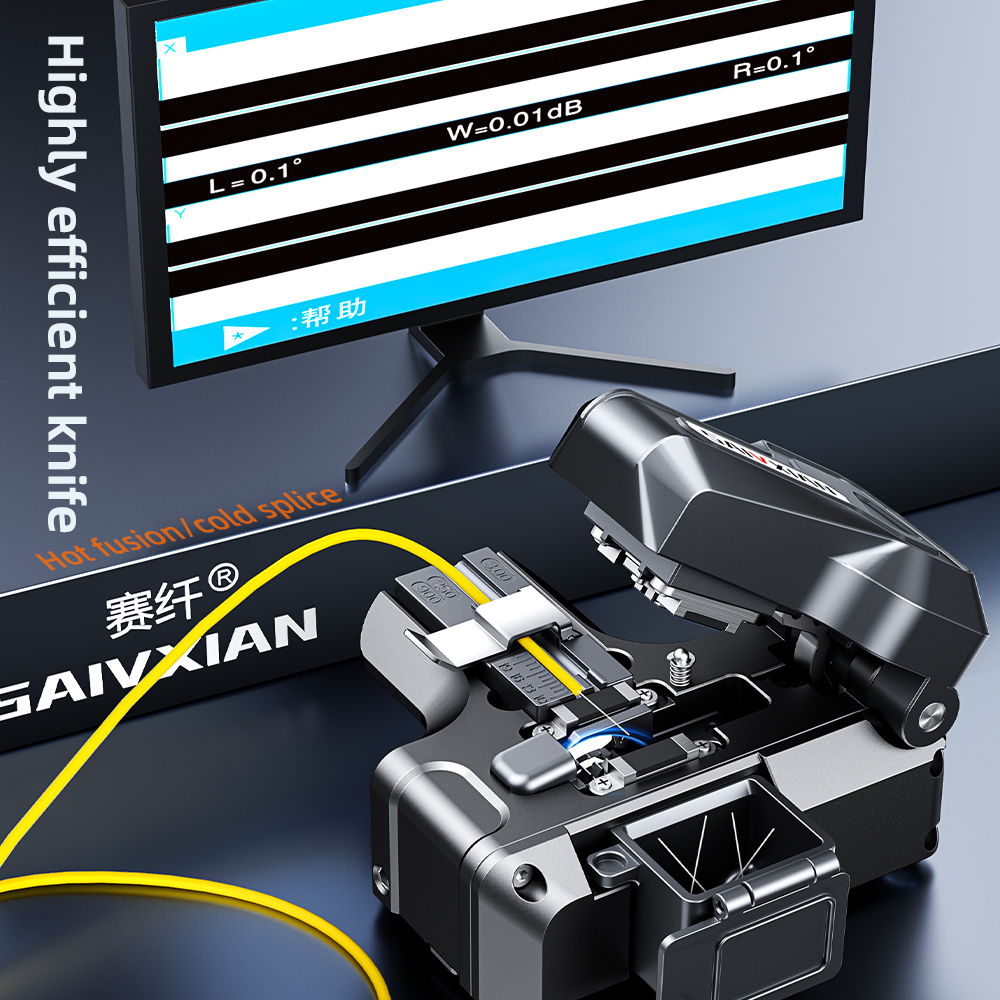 SAIVXIAN NEW M9 1 단계 완전 자동 고정밀 광섬유 절단기 광섬유 융합 접속기 절단 칼