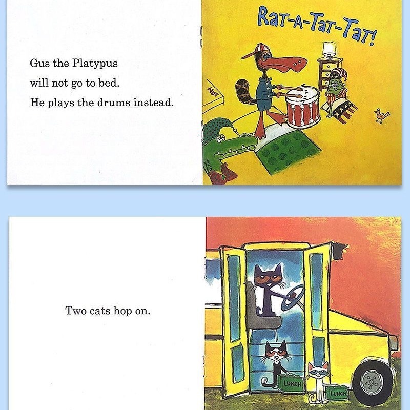 12PCS Posso ler a série Phonics pete o CAT. Posso ler a série fonética Pete the Cat
