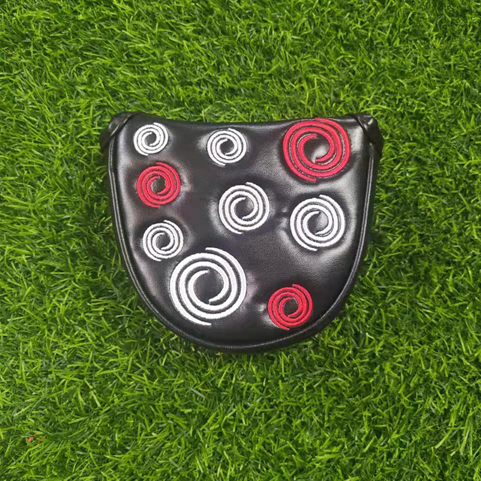 マレットパターカバー オデッセイ ホース アイアン カバー セット 磁気ユーティリティ ヘッド カバー ゴルフ用品 閉鎖 半円形 ゴルフ PU ヘッドカバー