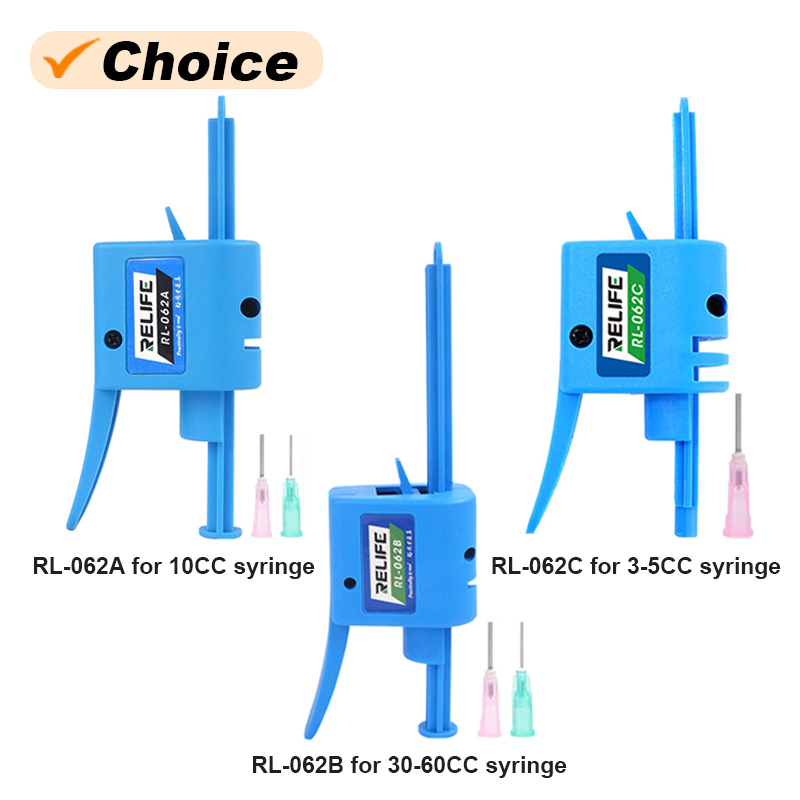 Relife RL-062A RL-062B RL-062C manual cola agulha impulsionador push rod soldagem óleo impulsionador pasta fluxo ferramenta de propulsão dispensador de cola