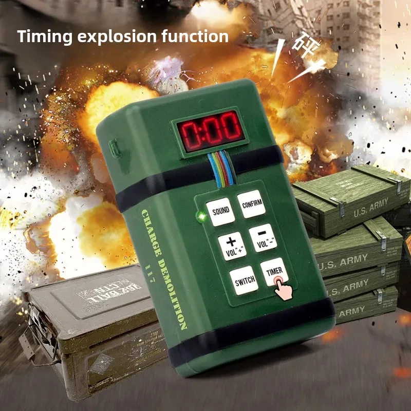 New Tactical explosive Pack Toy Airsoft Children's Smoke Grenade Toy with Light Sound Effects for CS Cosplay Game Boys Best Gift