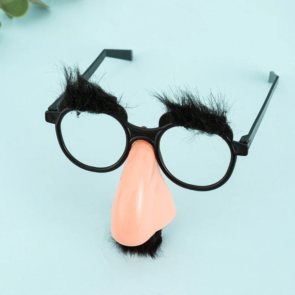 Sobrancelha lábio superior bigode e plástico nariz grande óculos brinquedo brincadeira armação de óculos engraçado adereços de halloween festa novidade gags brinquedos