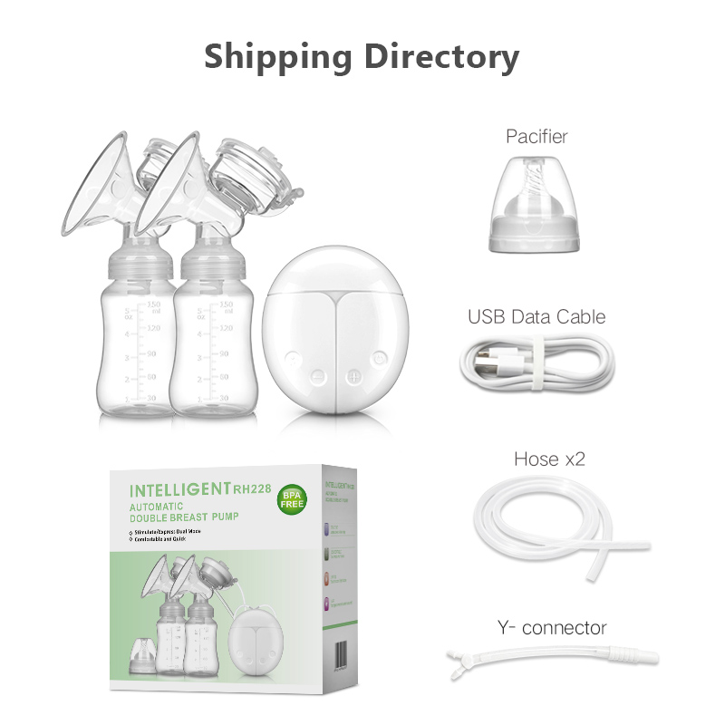 Nova bomba de mama elétrica dupla usb bpa livre bombas de mama amamentação do bebê com almofadas de enfermagem e armazenamento de leite materno presente conjunto