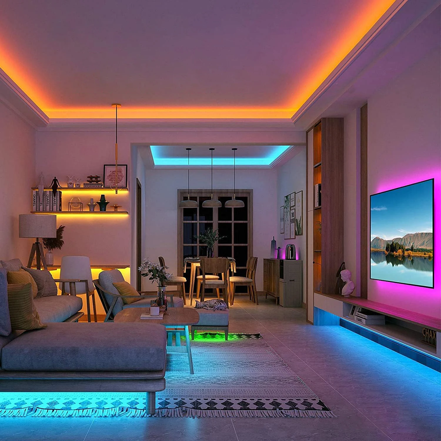 Strisce luminose a LED RGB con telecomando Luces Led Room Light Nastro flessibile USB per la decorazione della stanza Nastro a diodi retroilluminazione TV