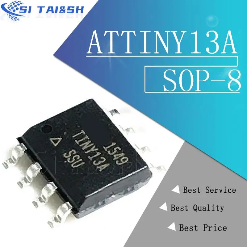 (5piece)100% New ATTINY13 ATTINY13A TINY13A ATTINY13A-SSU ATTINY13A-SU     Black plastic protective case For SOP-8