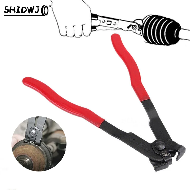 Herramienta de mano de anillado de coche, accesorios de reparación de automóviles, filtro de combustible de tubo de escape, herramienta de instalador manual, Alicates de abrazadera de arranque de junta CV duraderos