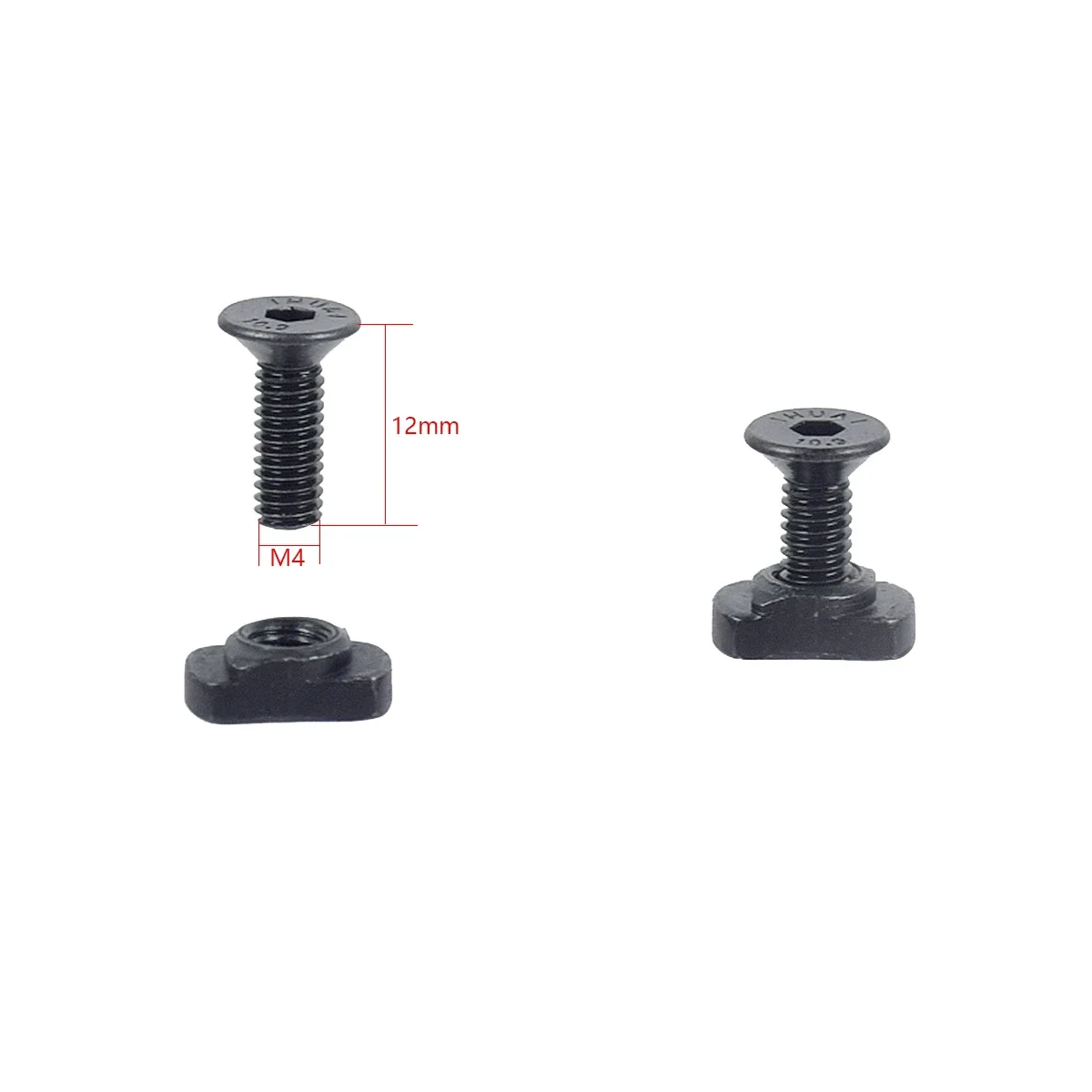 10 Pcs/set M-LOK Screw and Nut Replacement Rail T-Nut Screw Replacement Set For MLOK Rail Airsoft Rifle Hunting Gun Accessories