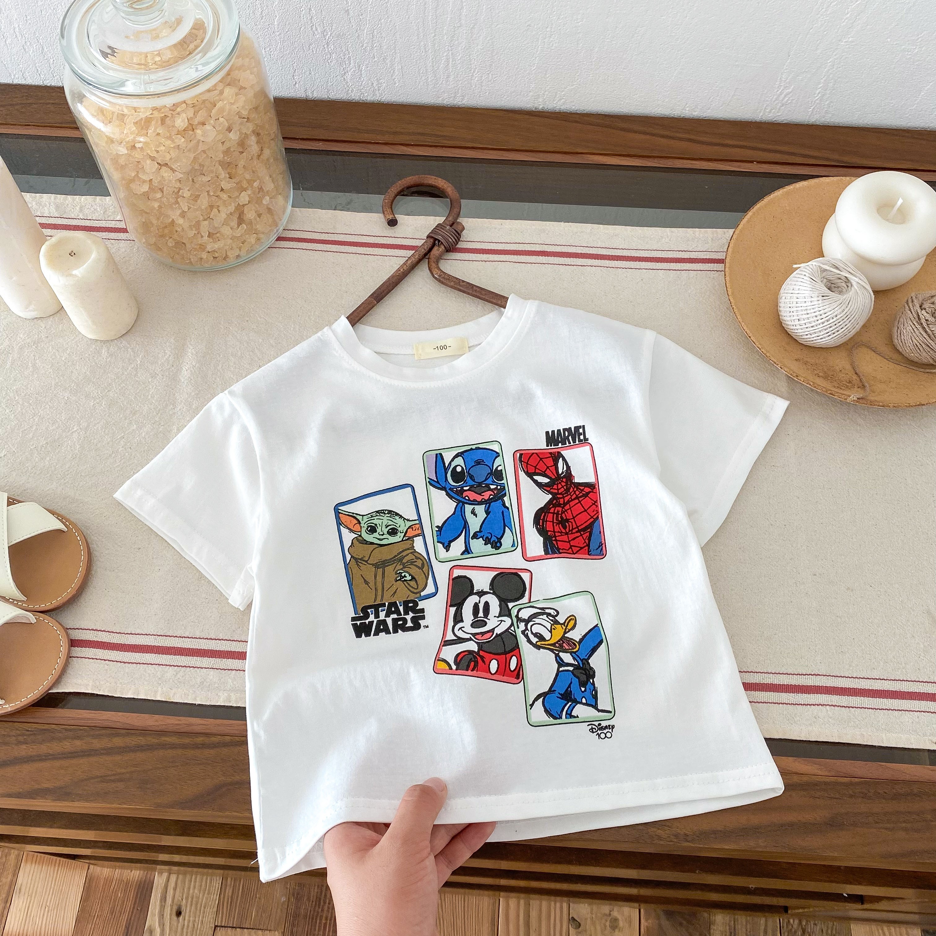 Magliette Disney Boy Grafica divertente Ragazzo Regalo per bambini Top Tee Maglietta Topolino per ragazzi Manica corta Abbigliamento casual per bambini