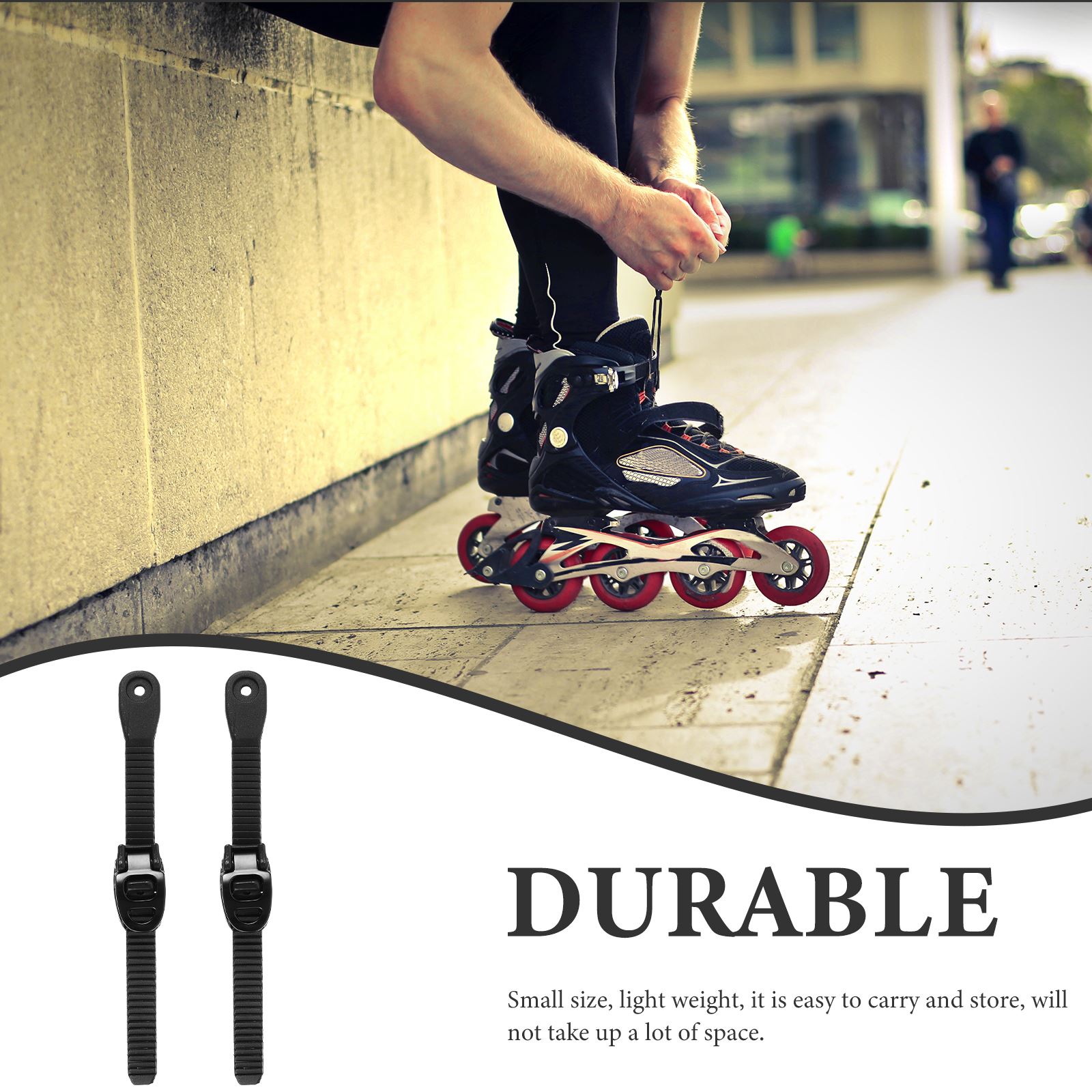 2 juegos de correas para patinaje sobre ruedas, correas de hebilla de fijación, correas de hebilla universales para patín, accesorios para patines Hoverboards