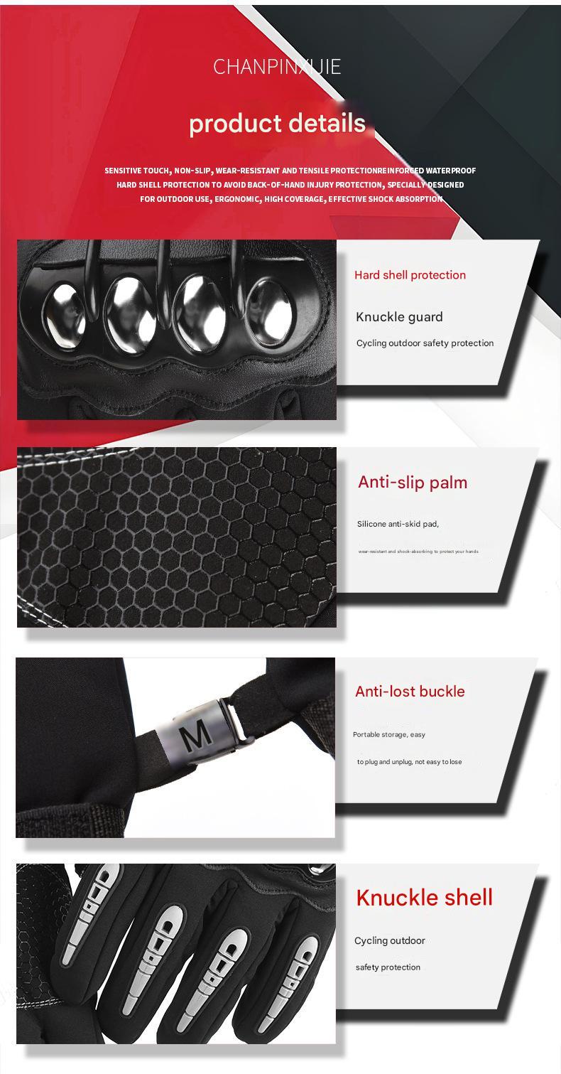 Luvas de motocicleta de couro genuíno de inverno de alta qualidade preto luvas de motocicleta de estrada de corrida