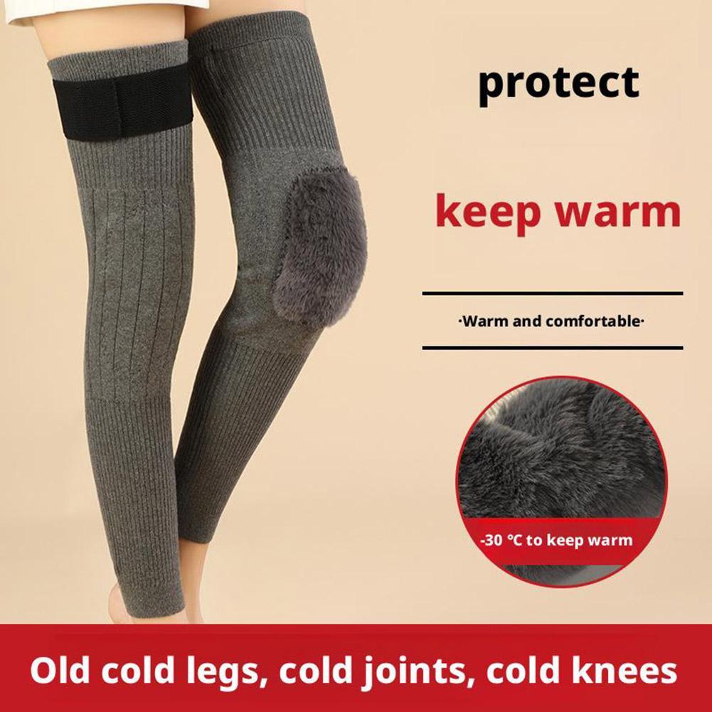 Joelheiras de caxemira falsa para inverno, suporte de joelho para mulheres, homens, idosos, alívio da artrite, aquecedores de pernas, corredores, proteção de joelho y5e0