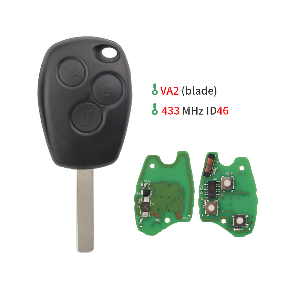 433Mhz ID46 PCF7946/47 リモート車のキールノートラフィックダスターマスターモーダスクリオ 3 トゥインゴモバノダチアローガンサンデロカングー