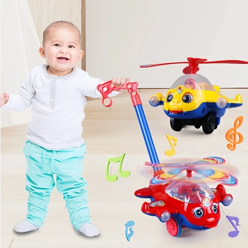 Girello giocattolo spinta a mano giocattolo per bambini aereo giocattolo per auto giocattolo spingere lungo giocattolo da passeggio per bambini bambini ragazzi ragazze all'aperto