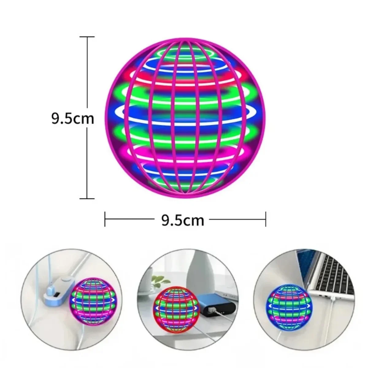 Bola voadora boomerang flyorb magia com luzes led drone pairar bola voar nova orb voando spinner brinquedos fidget crianças presente da família