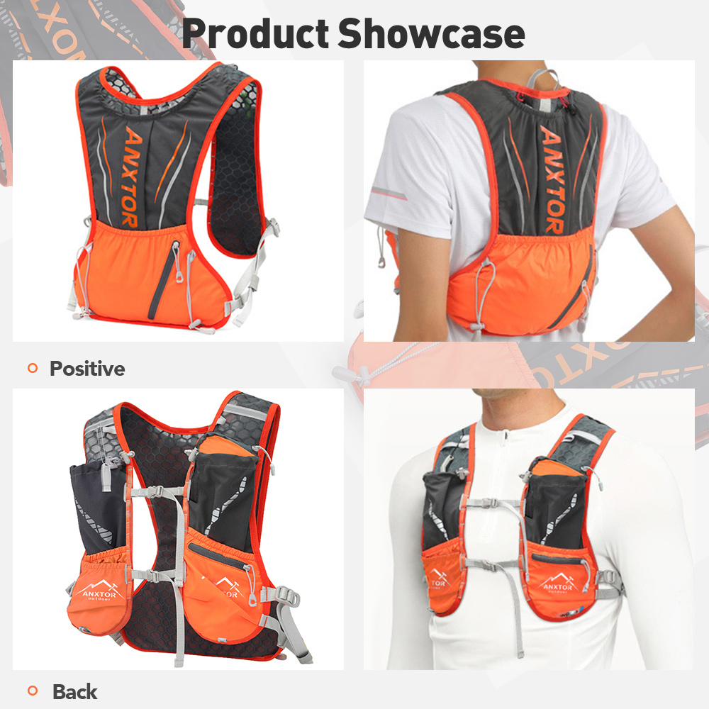 INOXTO-Colete leve de hidratação mochila corrida, adequado para caminhadas de bicicleta, ultra leve e portátil 5L