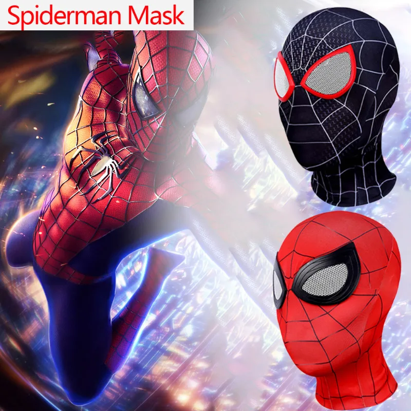 Maschera Spiderman Supereroe Miles Morales Spider Man Maschere Cosplay per adulti Ragazzi Ragazze Natale Costume di Halloween Puntelli