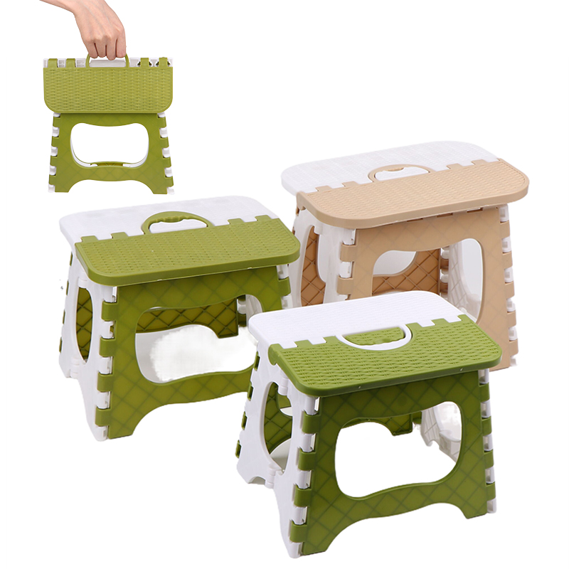 1-teiliger Mehrzweck-Handheld-Fußhocker, verdickter Fußhocker, leichter klappbarer Tritthocker, rutschfester Kunststoff, kleine Bänke für die Küche
