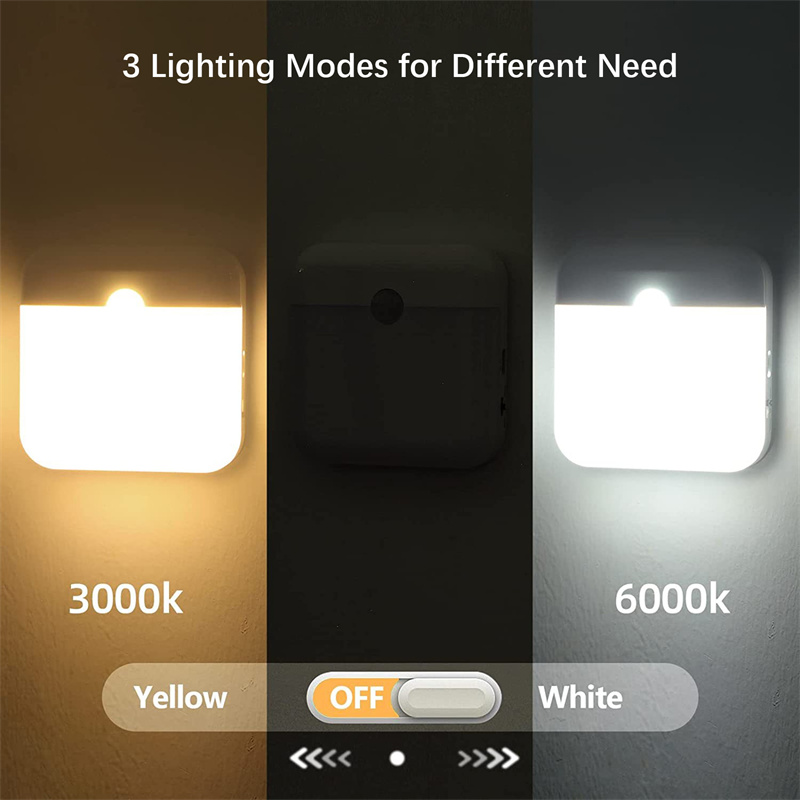 Motion Sensor Night Lights, TYPE-C Rechargeable Cabinet light, Wireless LED wall lamp, for Stairs Closet Kitchen Bedroom Garage