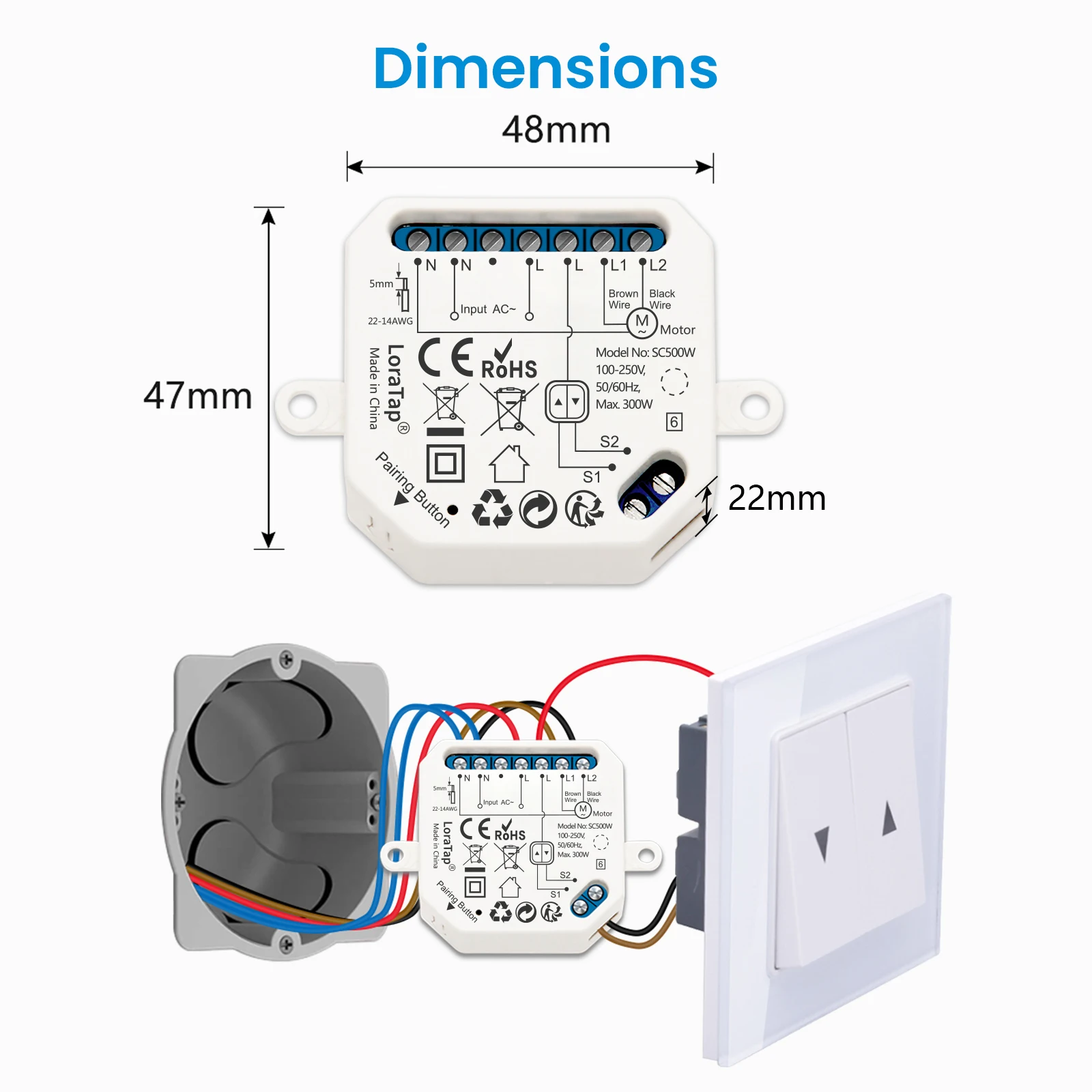LoraTap Tuya Smart Life cortina persianas persiana enrollable interruptor módulo de relé aplicación remota Control funciona con el asistente de Google Alexa