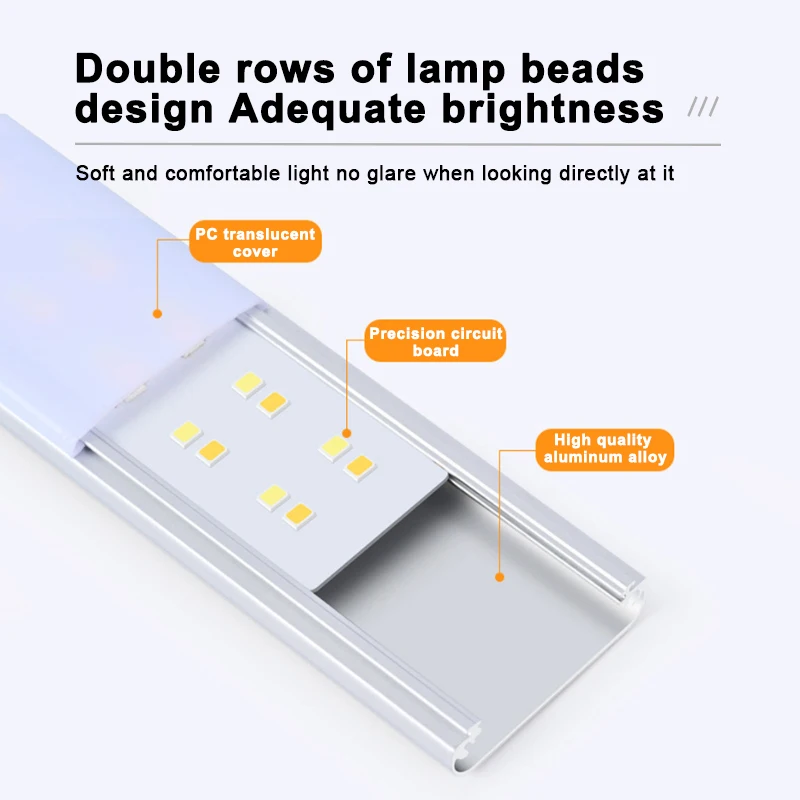 SEAMETAL Atualizado Sensor de Luz de Carro 3 Cores comutável Barra de Luz de Indução Automática para Carro USB Recarregável Led Sensor Lâmpada