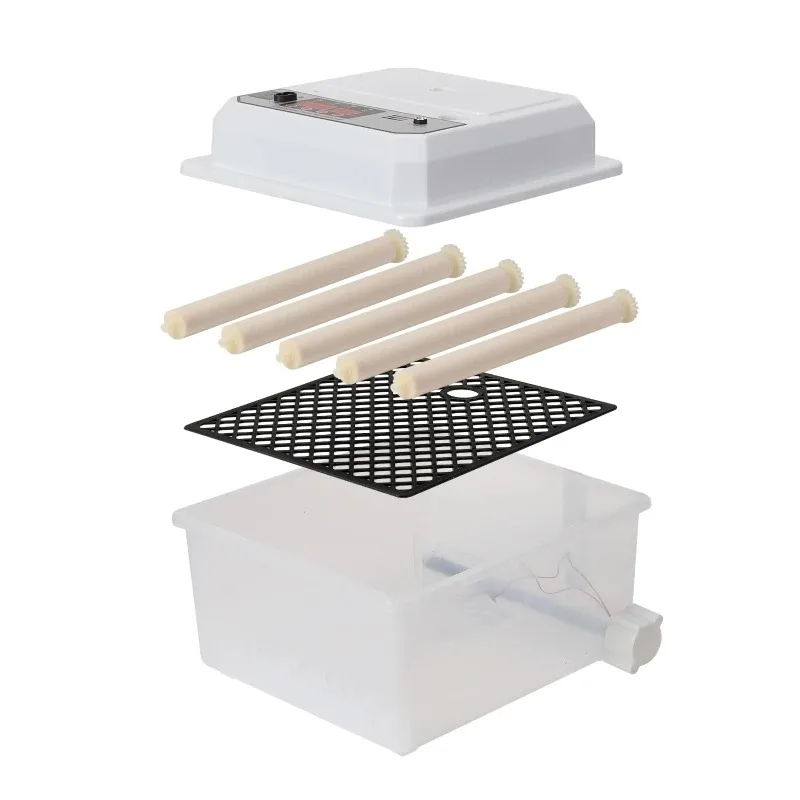 Incubadora de 16 ovos com gaveta tipo mini incubadora de ovos com reabastecimento automático de cama de água iônica e controle de temperatura