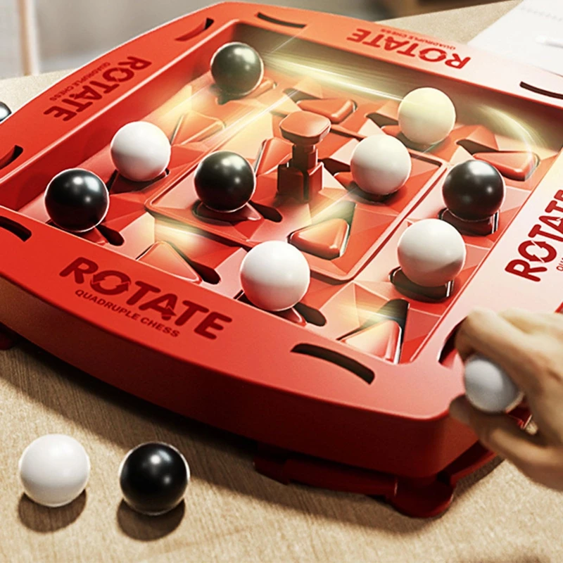 Logik-Schach-Track-Spiel, Lernspielzeug, Track-Schachspiel, vier in einer Reihe, lustiges Tisch-Puzzle-Brettspielset für 2 Spieler