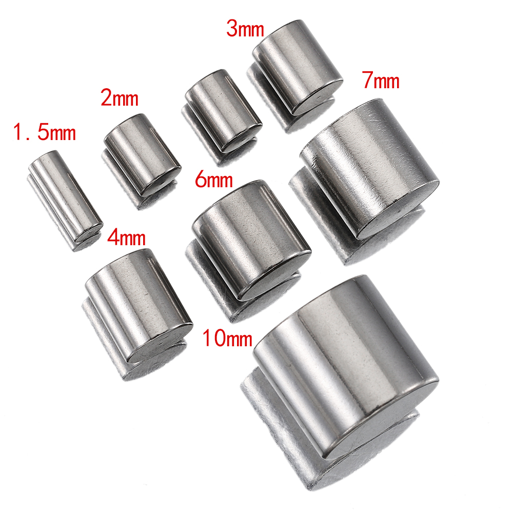 20 buah assecory penjepit penjepit penjepit pengencang gelang kulit topi ujung datar baja tahan karat untuk membuat perhiasan Temuan DIY grosir
