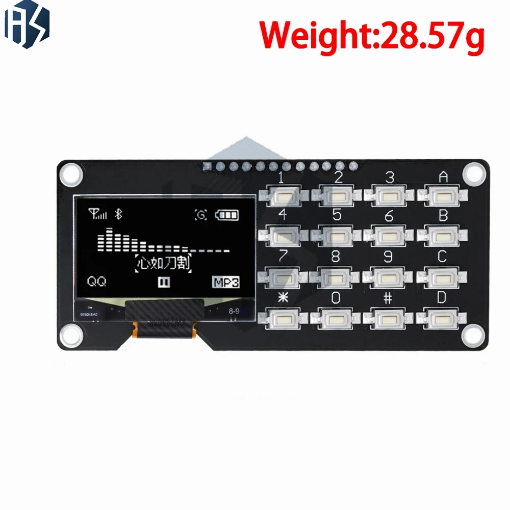 ‌ Módulo de exibição OLED I2C de 1,3 polegadas 128x64 SSD1306 (branco no preto) – compatível com 3,3 V/5 V, interface de 4 pinos (GND, VCC, SCL, SDA)