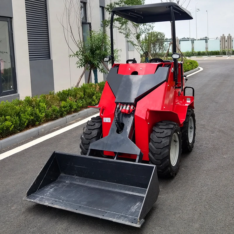 Customized Cheapest EPA EURO5 skid steer loader stand behind mini track skid steer loader with Optional Attachment