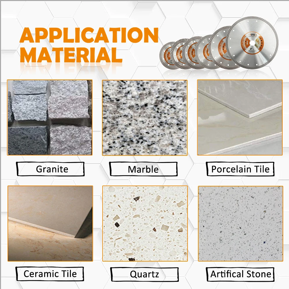 BGTEC, 1 unidad, 4/4, 5/5/6/7/9 pulgadas, disco de corte de diamante superfino, hoja de sierra, azulejo de cerámica, granito, mármol, placa de corte en seco de 105-230mm
