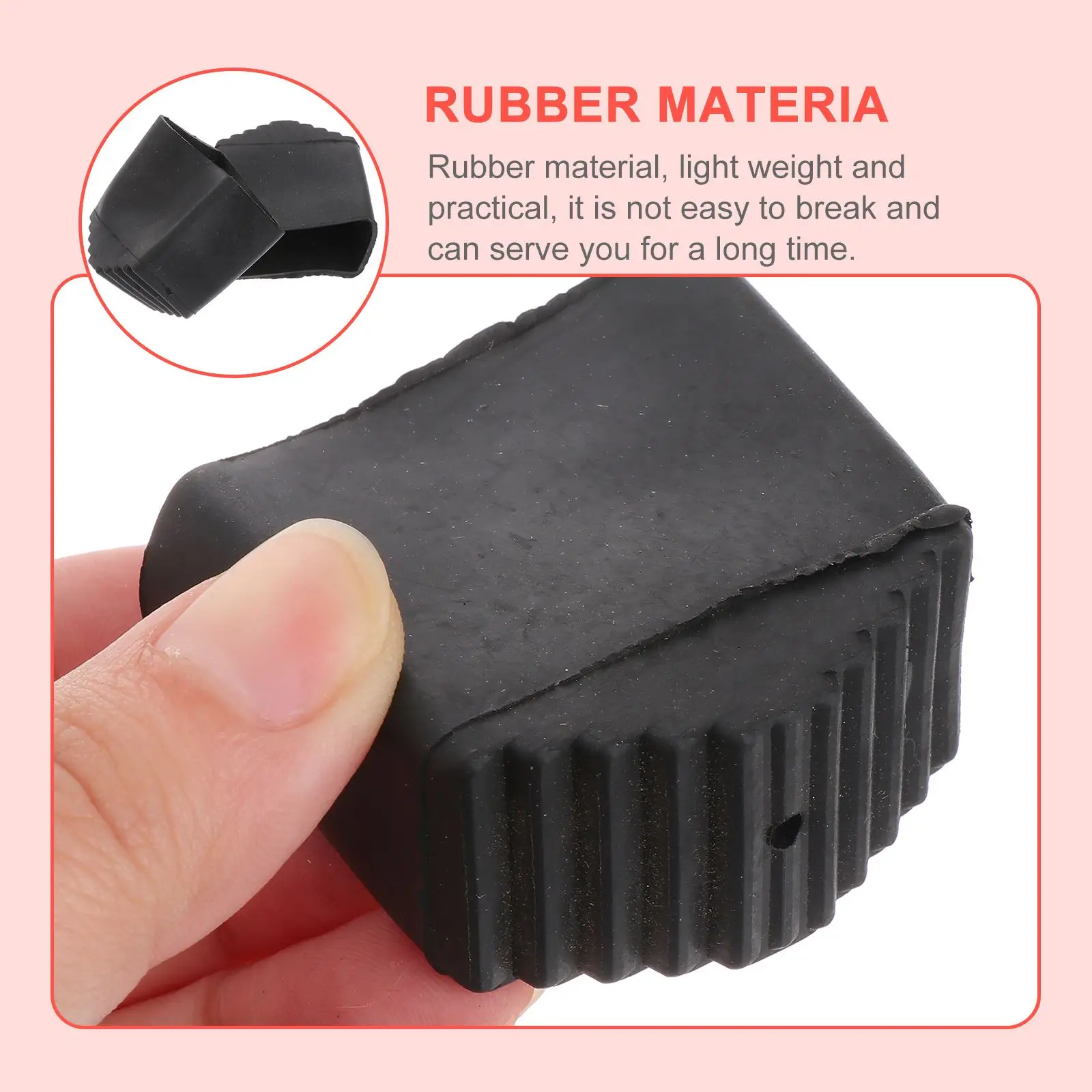 2Pcs Chair Legs Telescoping Ladder Protective Pad Feet Rubber Covers Anti- Folding Step Telescoping Ladder Suite Protector Step
