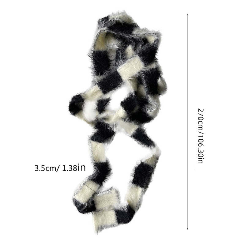 Neuer Stil, gestreifter Schal, Strickschal, Damen-Winterschal, warm, langes Halstuch
