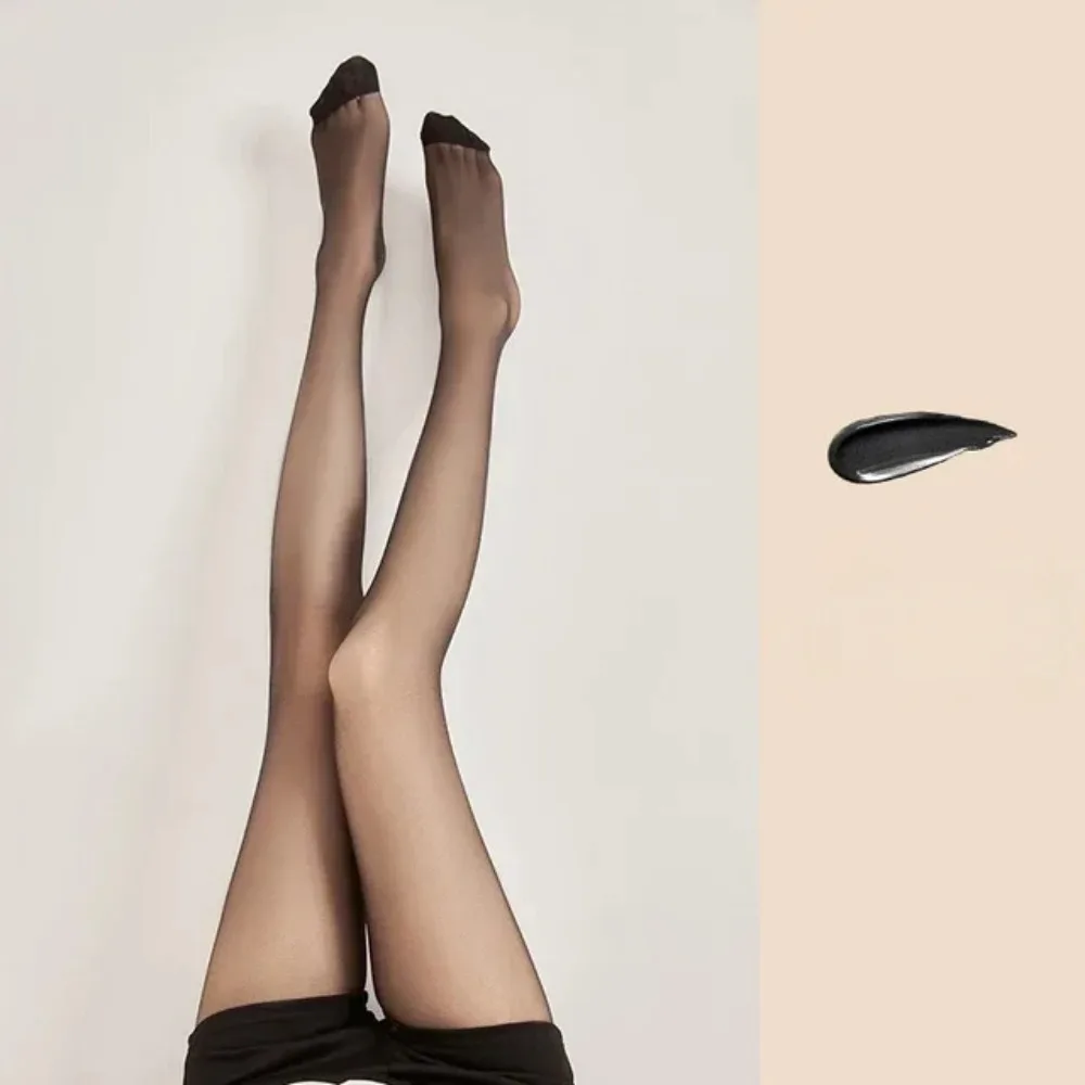 Collant dimagranti sexy di grandi dimensioni da donna calze di seta nere leggings sottili traspiranti trasparenti collant ultra sottili anti-gancio