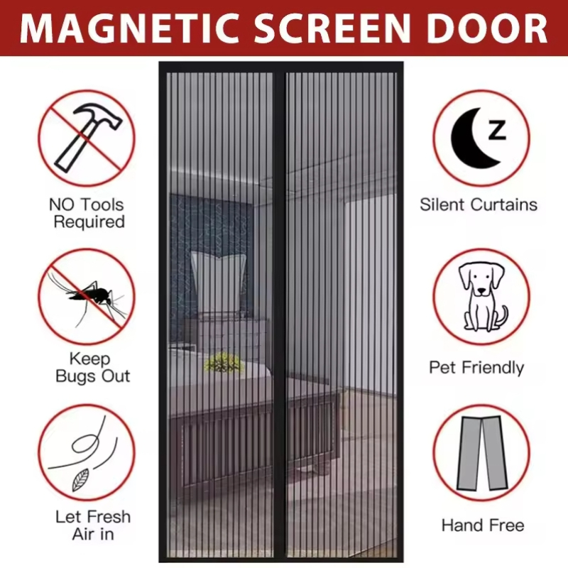 1PCSAnti-Mosquito Net Summer Automatic Closing Magnetic Mosquito Net Invisible Door Mesh Anti Bug Fly Partition Curtain
