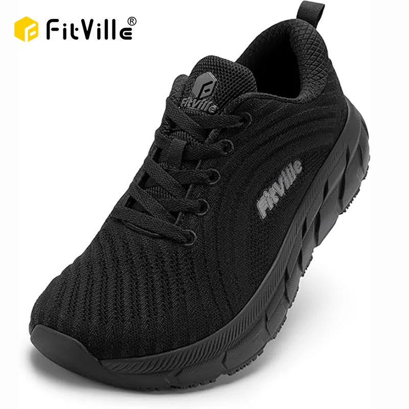 Кроссовки FitVille мужские с широким носком, мягкая обувь, очень широкая ширина, Нескользящие, легкие дышащие, для бега