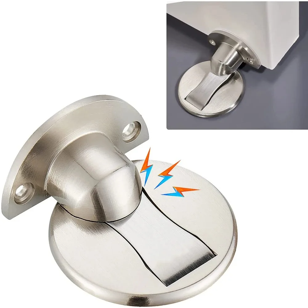 Tope de puerta magnético para montaje en suelo, topes de puerta invisibles, Protector de pared autoadhesivo resistente para el hogar y el dormitorio