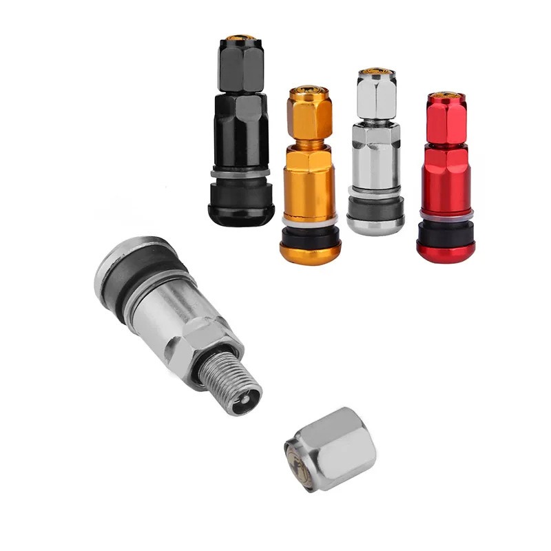 4 Uds. Tapas de vástagos de válvula universales, tapas de vástagos de válvula de neumático de rueda sin cámara de Metal para coche y motocicleta, vástagos de válvula de aire de neumático de aleación de aluminio
