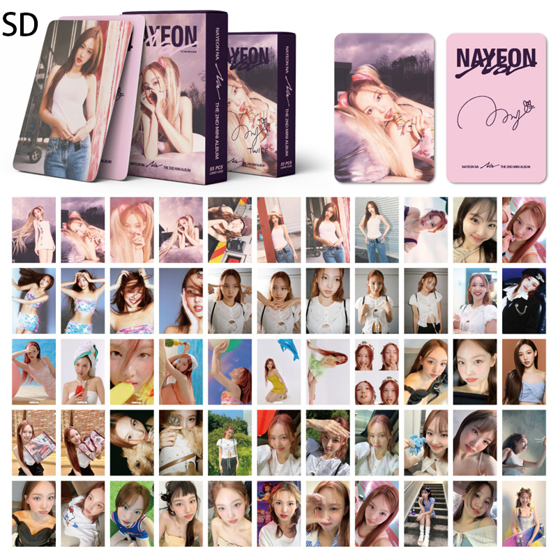 Kpop Two Lomo Cardアルバム、nayeon "na" 、2番目のミニアルバム、フォトカード、ファンコレクション、ギフトポストカード、55個/セット