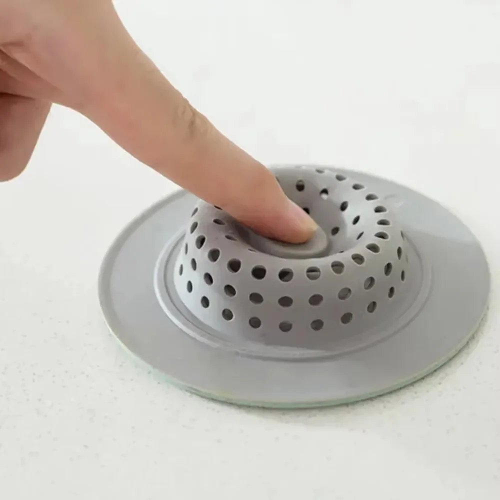 Anti-verstopfung Filter Silikon Weizen Stroh Tragbare Badezimmer Haar Filter Mesh Küche Waschbecken Boden Langlebig Ablauf Abdeckung Abfall Stecker