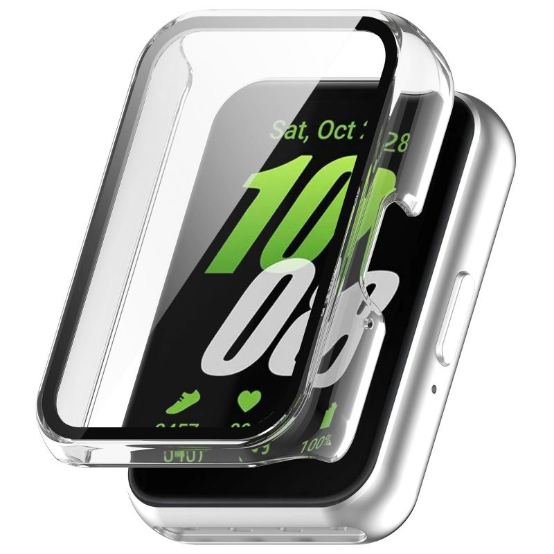 Tempered Glass Case For Samsung Galaxy Fit 3 Samrt Watch Strap Full Coverage Bumper  Protective Cover Screen Protector Fit3