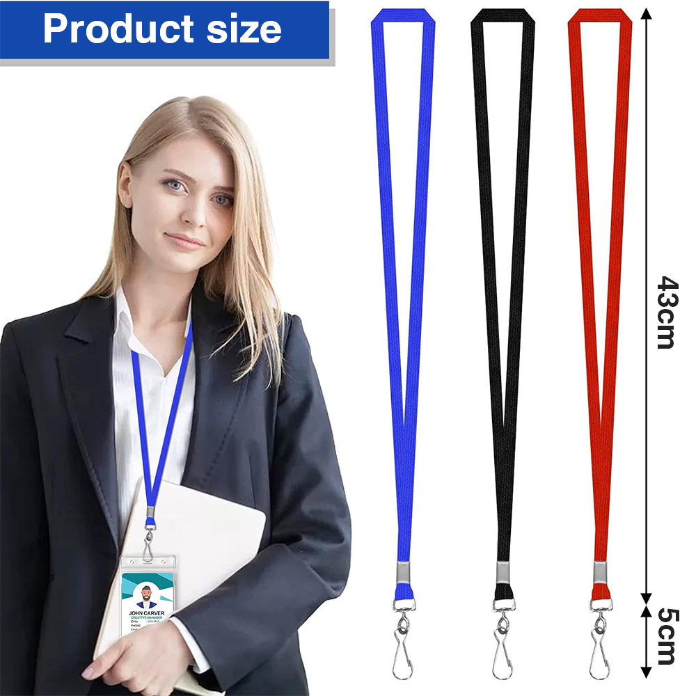 50pcs Lanyard For Badge Holder With Security Clip