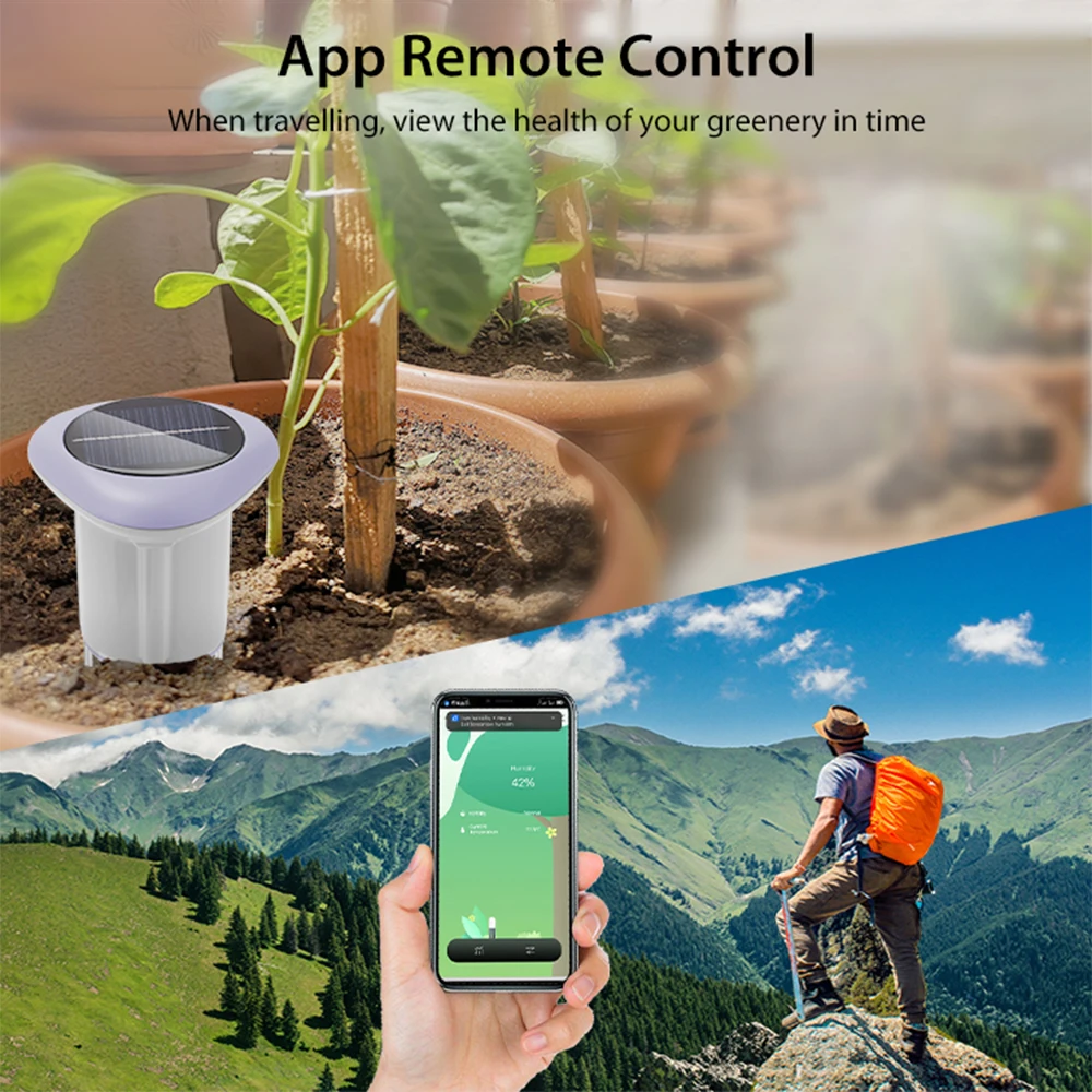 Tuya สมาร์ท Zigbee เซ็นเซอร์ดินปลูกอุณหภูมิและความชื้น IP66 ไร้สายเครื่องทดสอบดินสนามหญ้าสวน